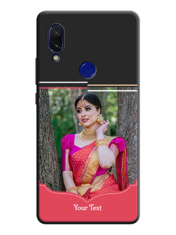 Custom Classic Plain Design with Name - Photo on Space Black Soft Matte Phone Cover - Redmi Y3