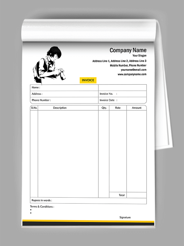 Bill Book / Invoice Designs