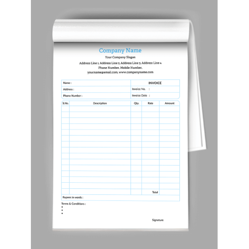 Furniture Shop Bill Book Design