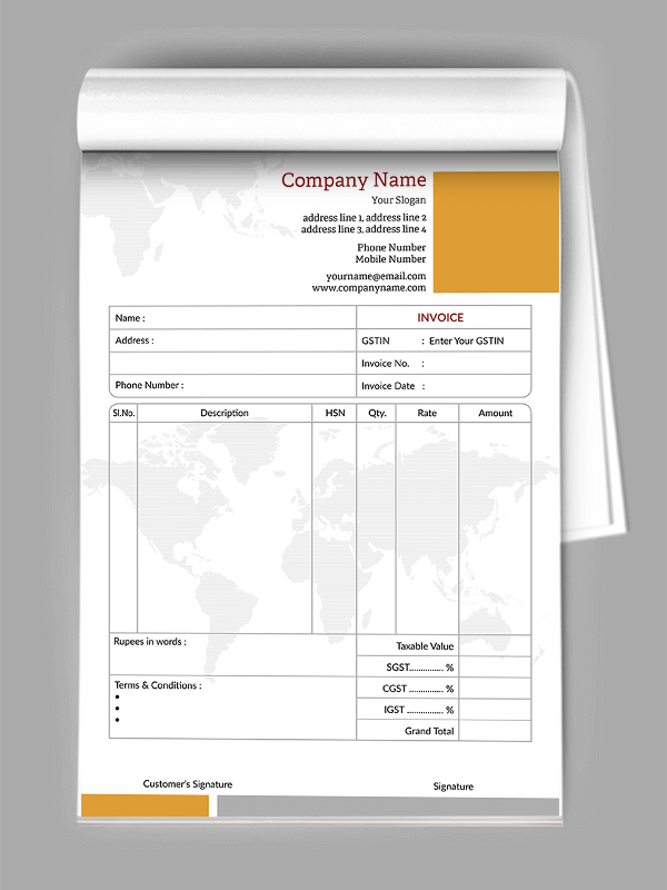 Bill Book / Invoice Designs