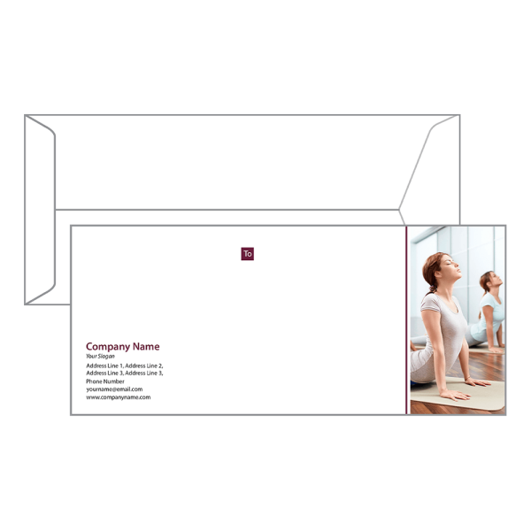 Custom Yoga  Envelope Design