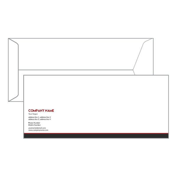 Custom Red And Grey Envelope