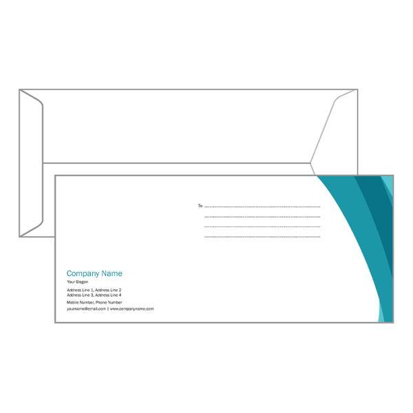 Custom Aqua Envelope