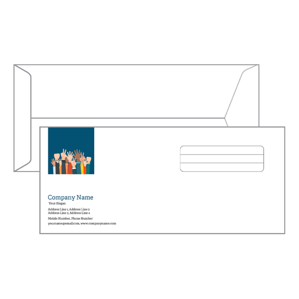 Custom Blue and White Envelope