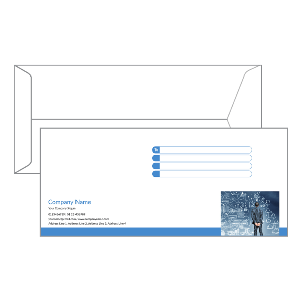 Custom Blue And White Envelope