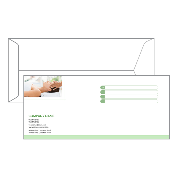 Custom Light Green Envelope