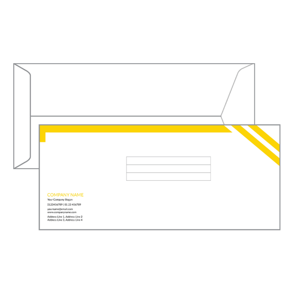 Custom Yellow and Black Envelope