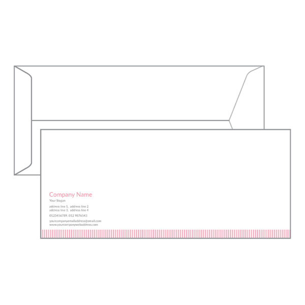 Custom Pink Stripes Envelope