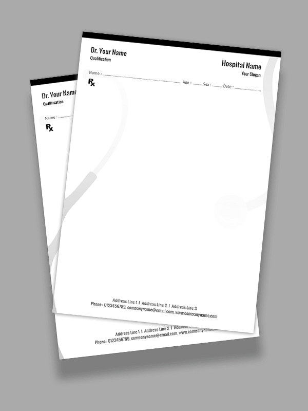 Buy printed Doctor Prescription Pad Formats Online India