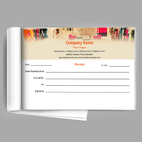Cash Receipt Design Samples Online India | Print Shoppy