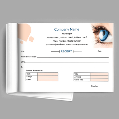 Eye Care Receipt Design