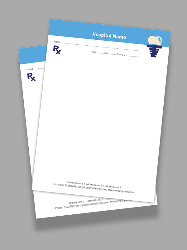 Dentist Prescription Pad Design