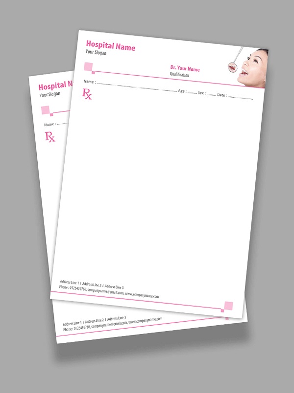 Dentist Prescription Pad Design
