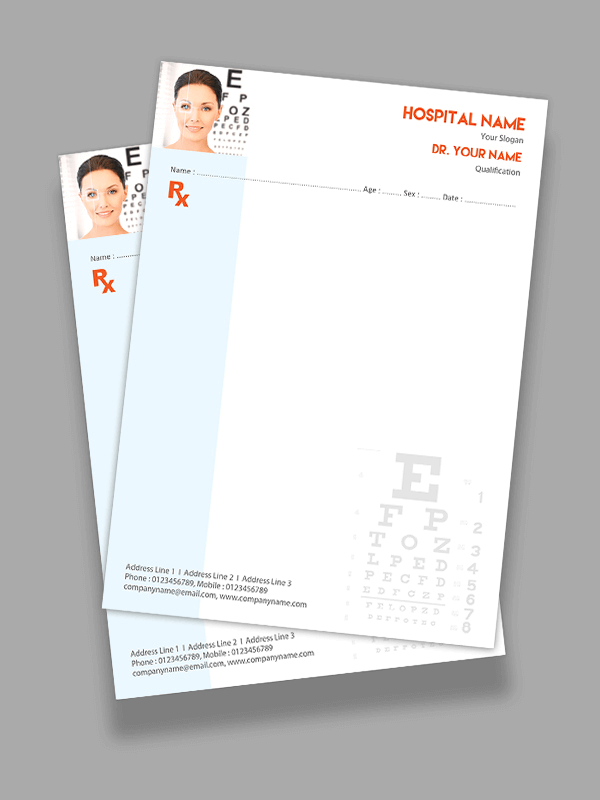Ophthalmologist Prescription Pad Design