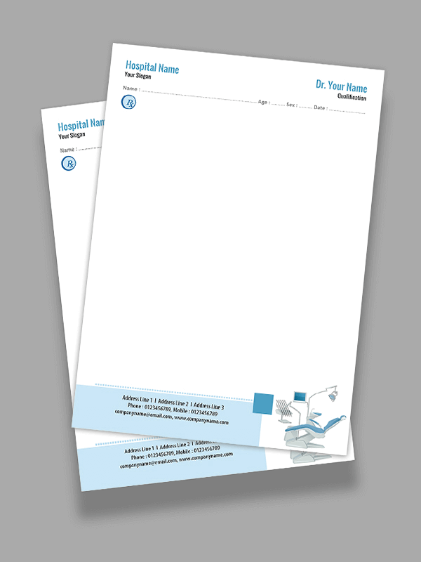 Dental Doctor Prescription Pad Design