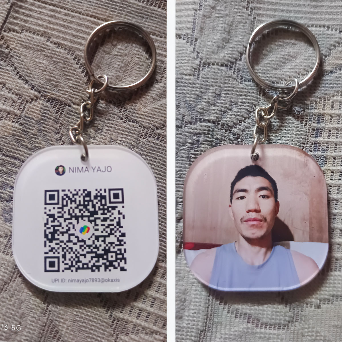 Checkout Acrylic Key Chain - Customer Google Image Review - 2