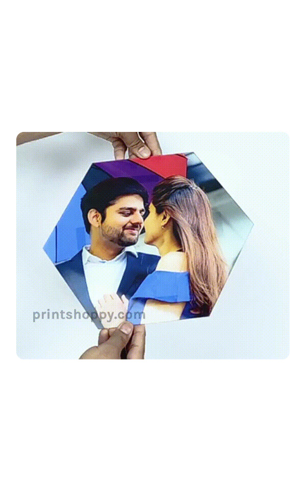 Acrylic Wall Frames Hexagon Glass Like Optical Clarity