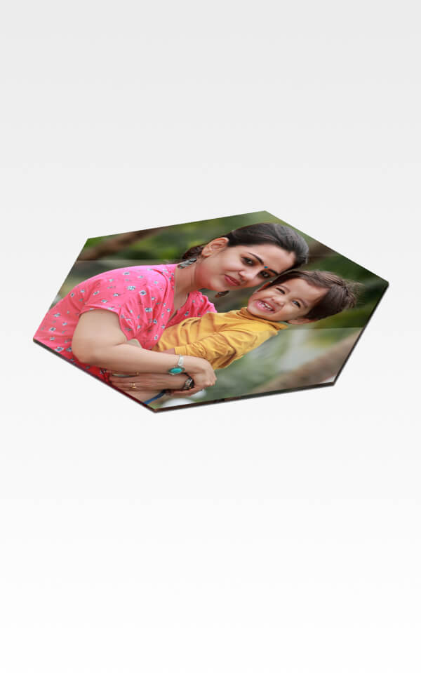 Acrylic Wall Frames Hexagon Print Quality