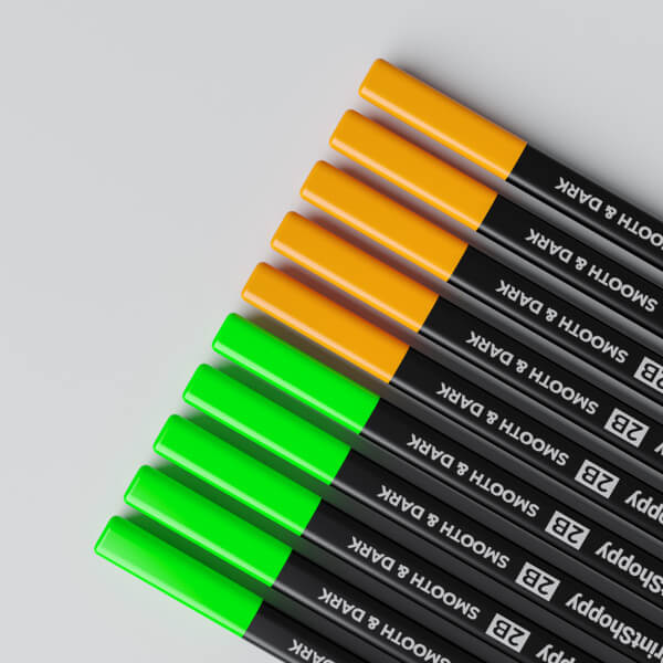 Name Pencils Specifications - Vibrant Neon Colors